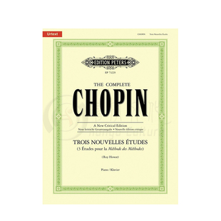肖邦 新钢琴练习曲 三首 德国彼得斯原版进口乐谱书 Chopin 3 Nouvelles Etudes Piano EP73229