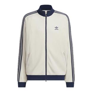 adidas阿迪达斯三叶草男针织华夫格立领运动宽松夹克外套KC2618