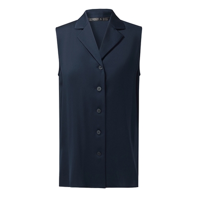 歌莉娅秋季通勤桑蚕丝无袖衬衫女