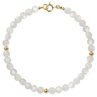 原创天然白月光石水晶手链女转运珠简约闺蜜手串小众设计极细个性