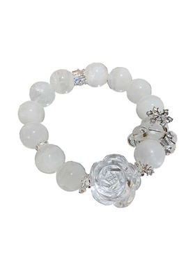 「纯白梦境系列」天然白水晶手链