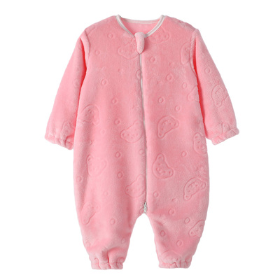 春秋防踢婴儿珊瑚绒睡袋宝宝分腿