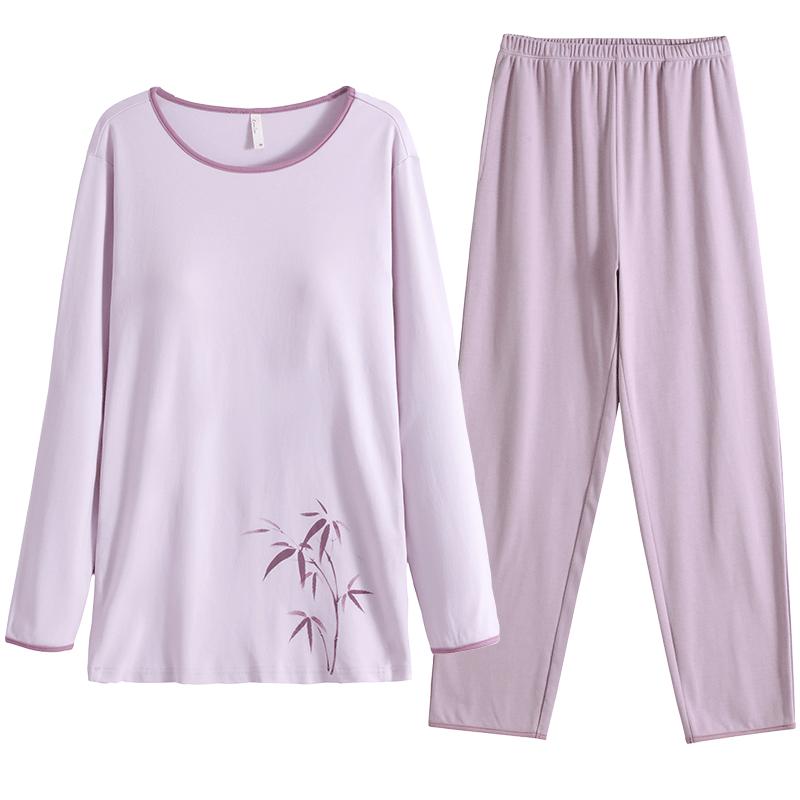 家居服新中式纯棉睡衣带胸垫一体