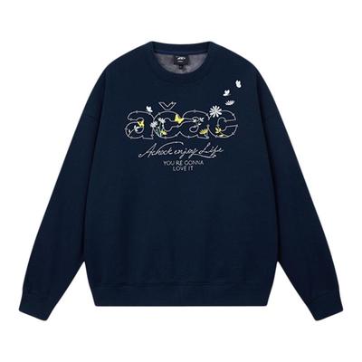 【Achock官方店】acac系列字母花卉刺绣打底上衣潮牌情侣圆领卫衣