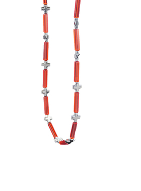 NFF黑曜石十字架男士锁骨链