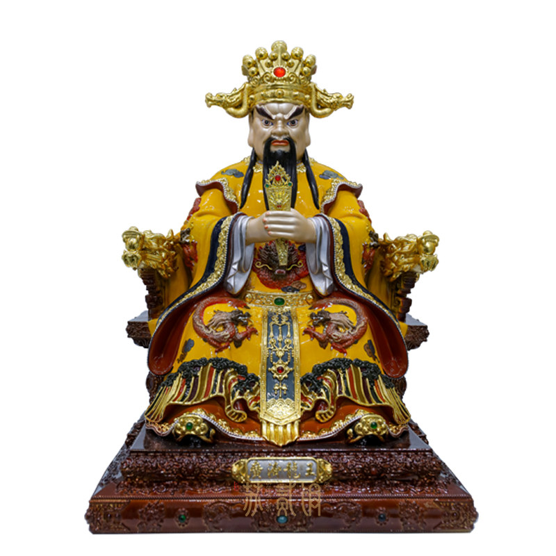 纯铜广济龙王菩萨佛像供奉摆件