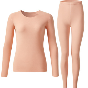 【李沁同款】七色纺女士绒德保暖内衣贴身秋衣秋裤套装女款秋冬季