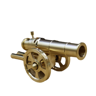 意大利黄铜大炮玩具模型发射放鞭神器可放炮金属模型饰品驱邪摆件