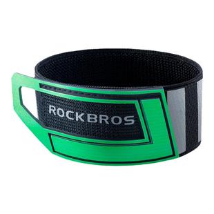 洛克兄弟自行车束裤带夜骑公路反光绑腿带夜跑警示手臂带高亮安全