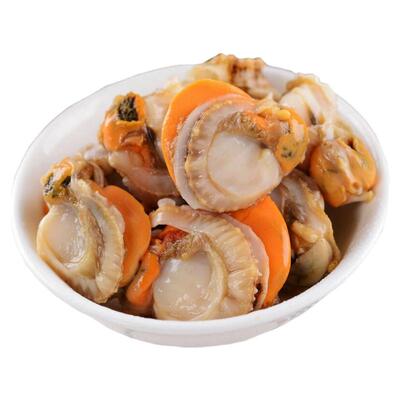 扇贝肉特级无冰衣大号带黄商用