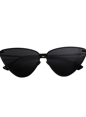 欧美小众猫眼墨镜女偏光复古显脸小太阳镜防紫外线ins肯豆同款