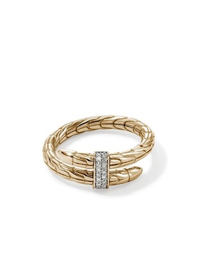 JH14K黄金戒指单圈镶钻轻奢