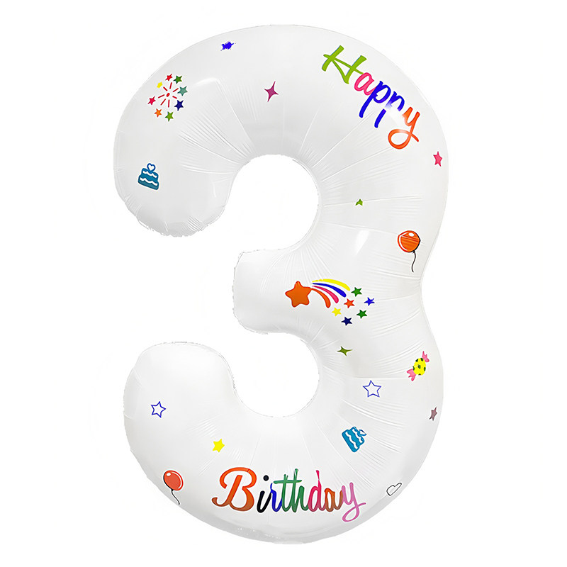 ins网红生日数字气球男女宝宝生日蛋糕装饰场景布置拍照铝膜汽球