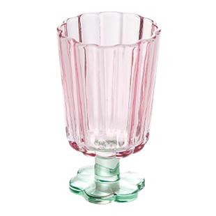 JOJO'S L. PD.domain.拼色高脚玻璃杯高颜值花朵香槟红酒 | 新款