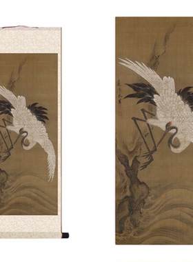 北宋米芾白鹤图之右国画高清微喷