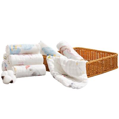 十月结晶婴儿小方巾纯棉口水巾