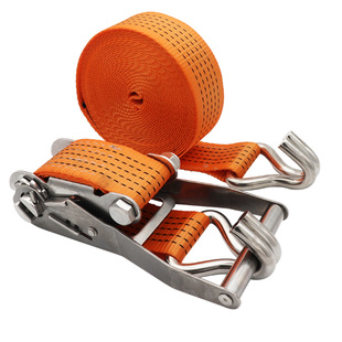 2寸货物捆绑带304不锈钢挂钩防风绳自动拉紧器紧固带收紧绳器5CM