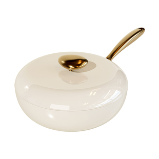 【新品】温仑山超轻钛炒锅不粘锅家用炒菜锅无涂层陶瓷钛锅电磁炉