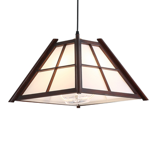 实木升降吊灯日式棋牌室麻将灯卧室餐厅茶室民宿包间店铺商用灯具