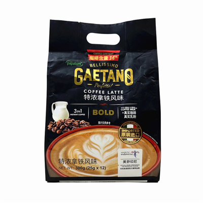 印尼3合1特浓香拿铁咖啡进口速溶