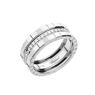 明星同款Chopard萧邦小冰块情侣戒指钻戒叠戴生日礼物送女友