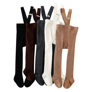 宝宝打底裤春秋男女婴儿大屁屁高腰护肚脐背带举重韩版婴童连裤袜