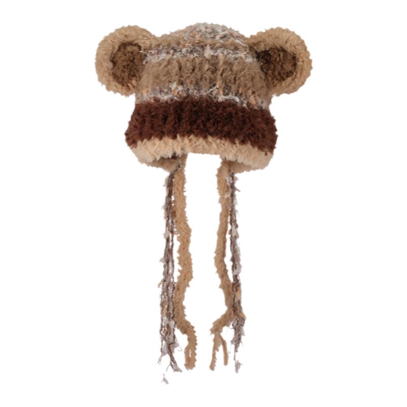 AJIDOU阿吉豆帽子女可爱时尚保暖款休闲防寒萌趣专柜同款毛线帽