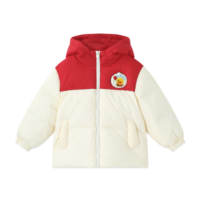 【三防】bduck小黄鸭童装女童羽绒服冬装亮灯新款保暖羽绒外套厚