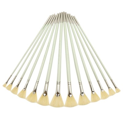 林都猪鬃扇形画笔套装单支油画刷