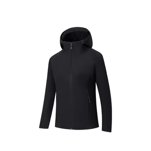 安踏冠军户外徒步系列凌锋MH软壳女士防风透湿加绒外套162610615