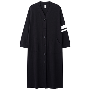 100%纯棉长款睡裙女士春秋季长袖开衫秋冬大码浴袍睡衣睡袍家居服