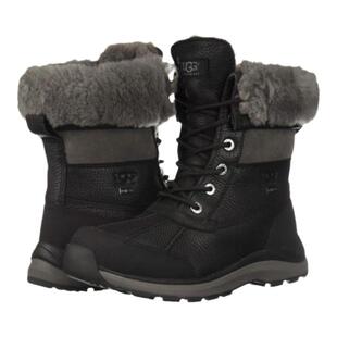 UGG女雪地靴防水皮质系带休闲工装风防滑户外冬季ugg正品1095141