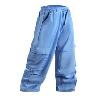 Acusa 美式嘻哈基础款大摇粒绒加厚双巨袋素色卫裤运动长裤休闲裤