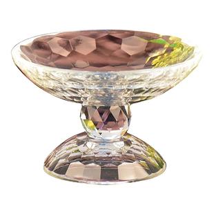 水晶供盘高脚水果盘加厚供佛果盘果碟调味碟酒店果盘家居用品欧式