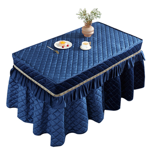 烤火桌罩套长方形加绒加厚烤火炉桌布罩烤火罩被冬季取暖电炉罩套
