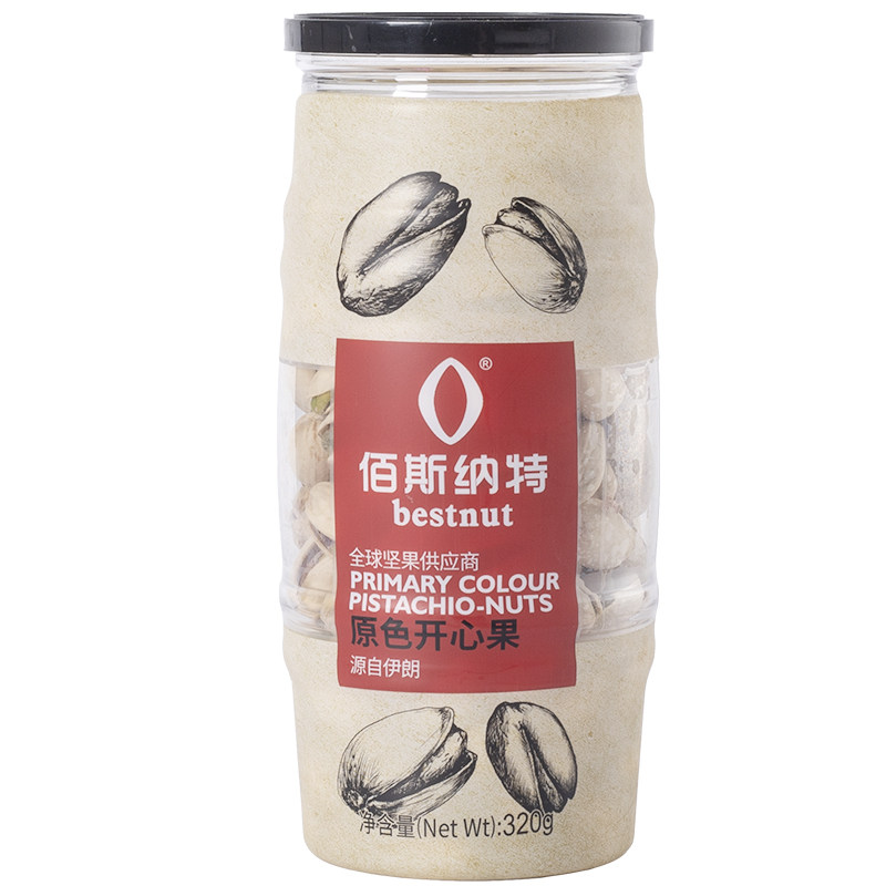 佰斯纳特手剥罐装520g原色开心果