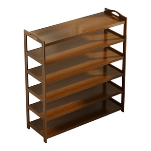 鞋架家用室内好看鞋柜门口收纳架经济型多层楠竹防尘简易放鞋架子