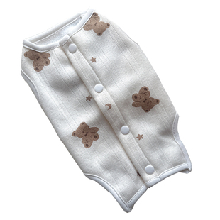 纯棉加绒包肚衣宠物狗狗猫咪秋冬衣服居家服全棉保暖背扣好穿脱