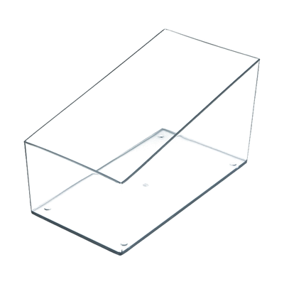 透明橱柜斜口收纳盒加厚PET材质