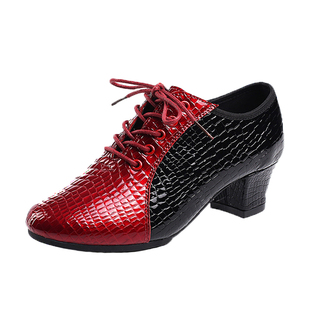 意中飞拉丁舞女士中高跟交谊舞蹈鞋软底教师形体训练鞋广场跳舞