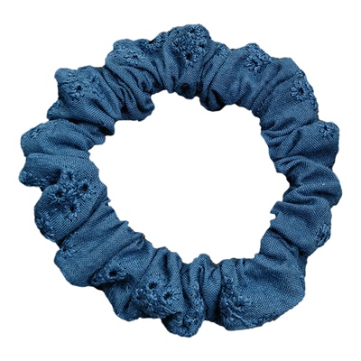 韩国进口日常素色刺绣小肠发圈