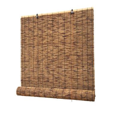 复古碳化芦苇帘竹帘遮阳窗帘卷帘