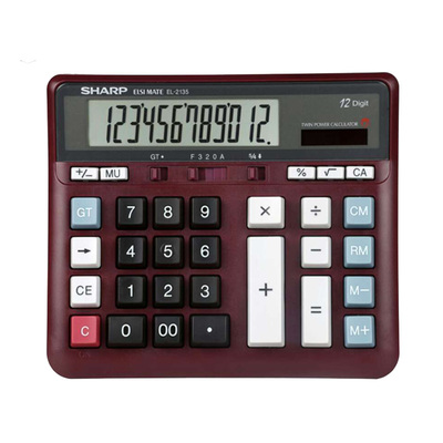 夏普财务办公太阳能计算器