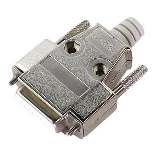 DB26公头母头焊线式黑胶白胶公母头插头镀金三排26针塑料金属外壳