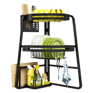 厨房晾碗架收纳架水槽上方置物架多功能角落台面筷子沥水架碗碟架