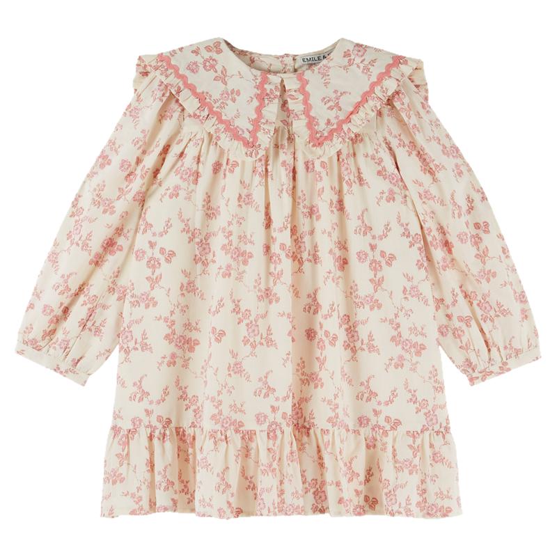Little现货 法国emile et ida FW26秋冬女宝长袖碎花连衣裙100棉