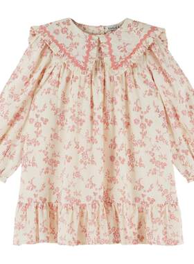 补Little现货 法国emile et ida FW26女宝长袖碎花连衣裙100棉