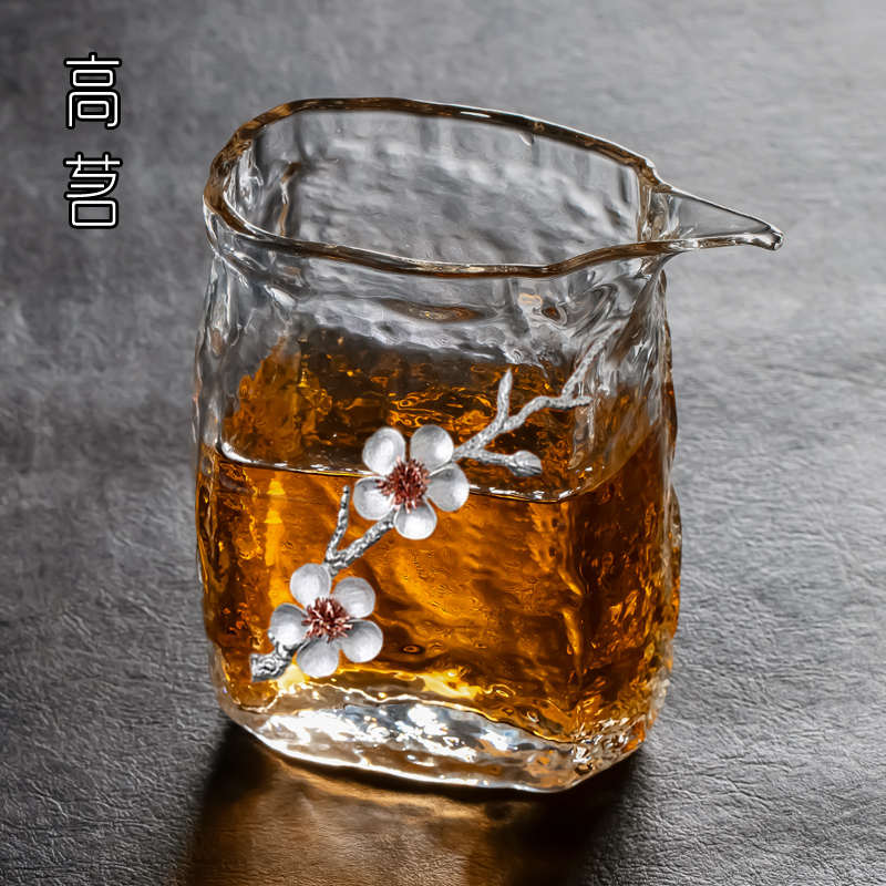 四方玻璃公道杯高档茶道公杯分茶器单个倒茶工道杯分茶玻璃杯茶具