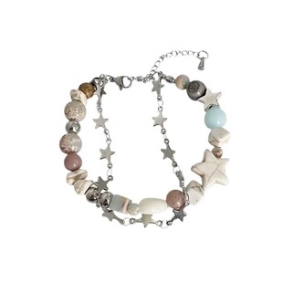 温柔宇宙原创手作奶油配色双层星星手链小众设计少女心轻奢可爱