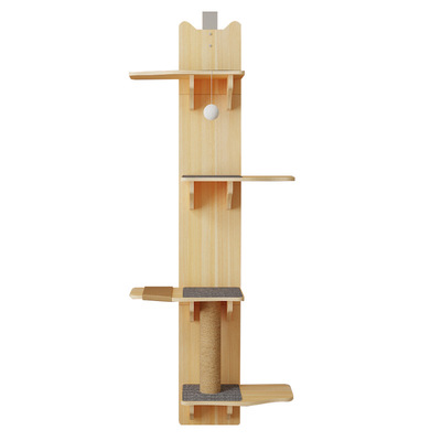 实木挂门款猫爬架猫爬柱猫咪磨爪不占地猫跳台爬柱猫玩具猫架
